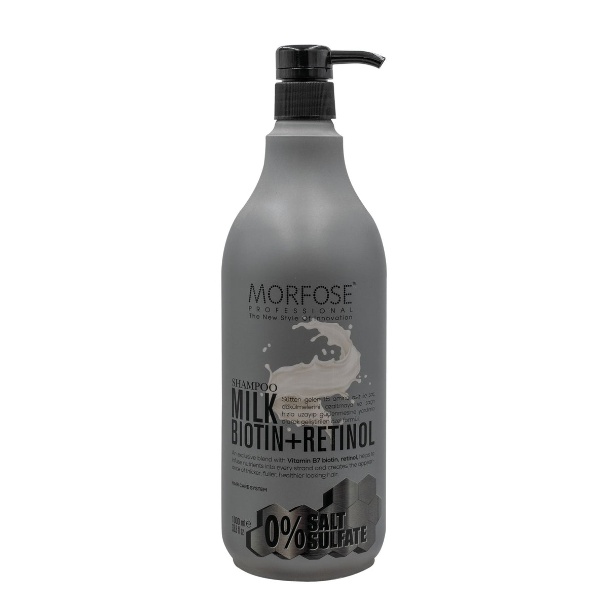 Morfose Milk Biotin No Salt Sulfate Shampoo 1000 ml