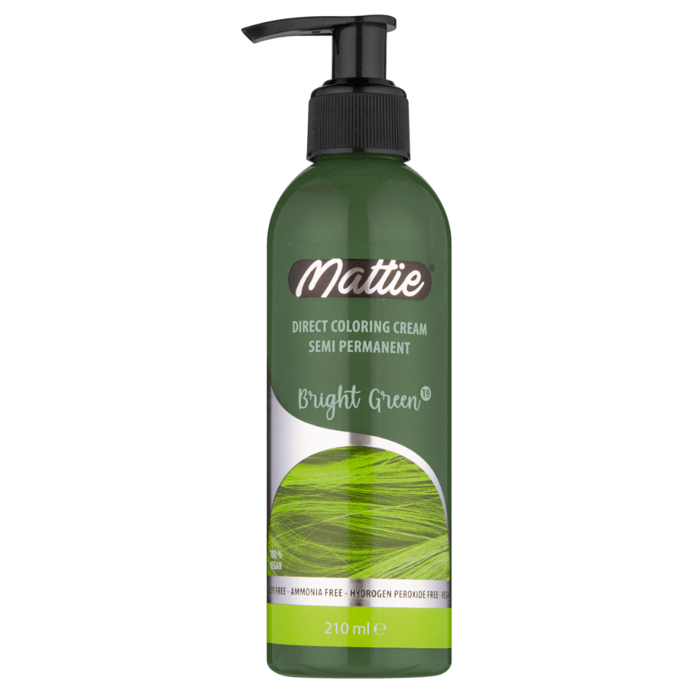 Mattie Bright Green - Direct Vegan Coloring Cream Semi-Permanent 210ml