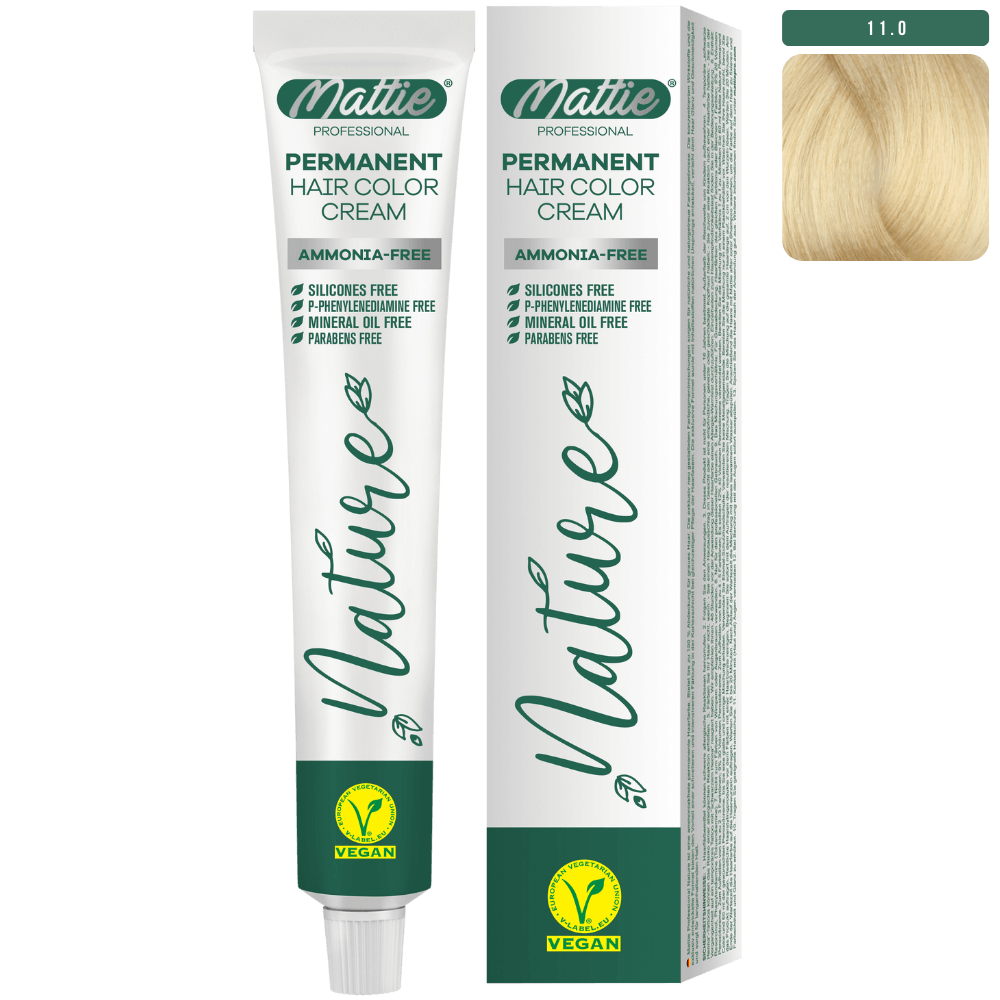 Mattie Professional Nature (11.0) Platinum - Vegan Permanent Color Cream 60ml