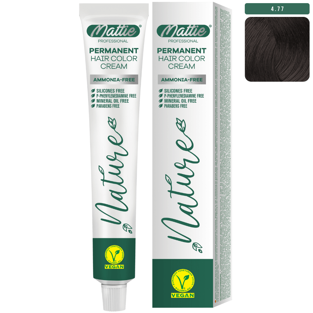 Mattie Professional Nature (4.77) Mocha - Vegan Permanent Color Cream 60ml