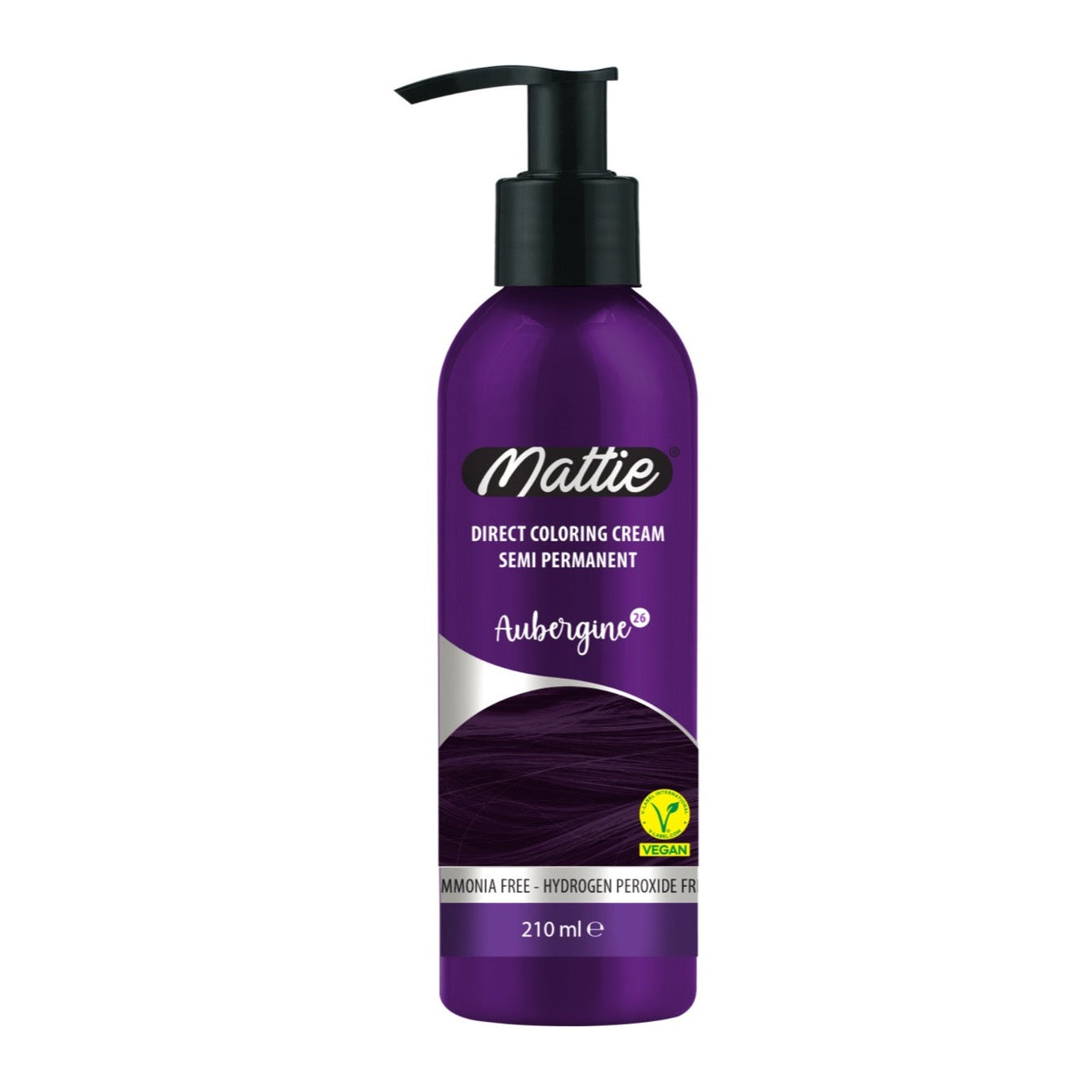 Mattie Aubergine - Direct Vegan coloring cream Semi-permanent 210ml