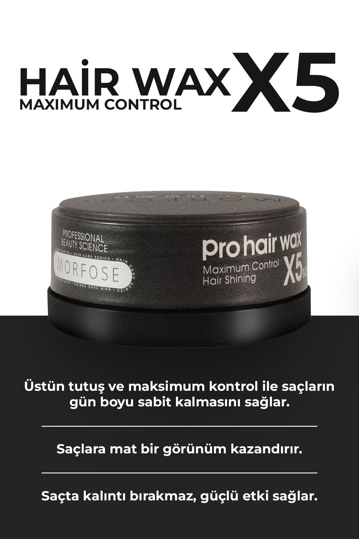 Morfose Pro Hair Gel Wax Black 150 ml