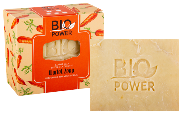 Biopower Wortel - Zeep 125g – Topmetics B.V.